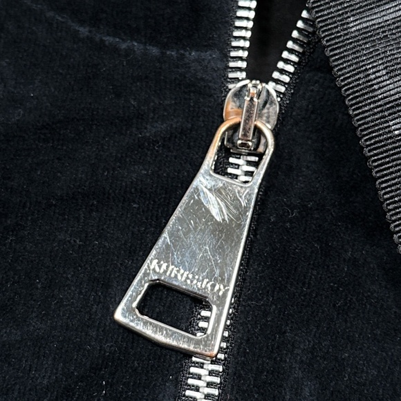 Khrisjoy Black Velour Full Zip Cut & Sew Asymmetric Oversized Hoodie Womens 00 - Picture 6 of 11